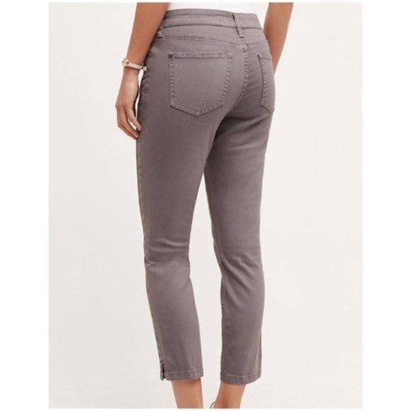 Anthropologie Pilcro Stet Crop Slit Grey Jeans - Picture 3 of 10